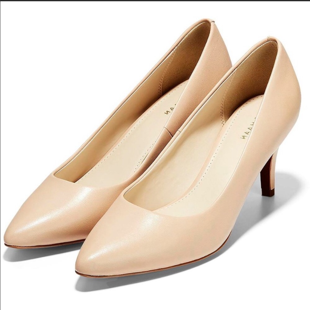 Cole Haan Harlow pump 65mm nude leather NIB